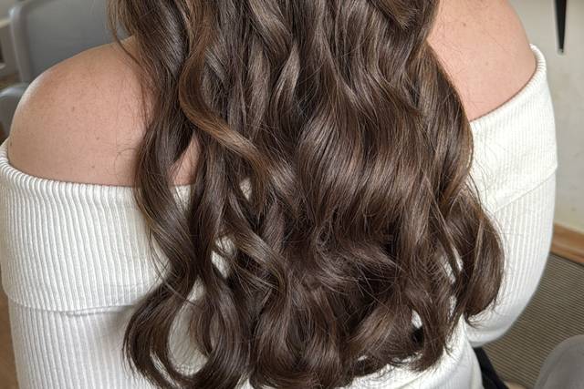 Boho half-up half-down hair