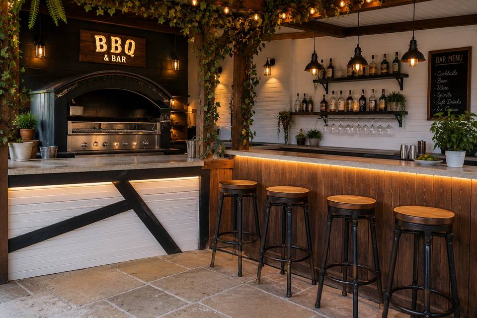 Outside bar and BBQ