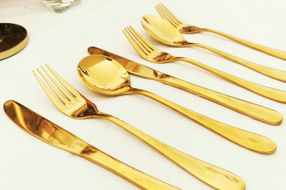 Gold cutlery - Polished Finish