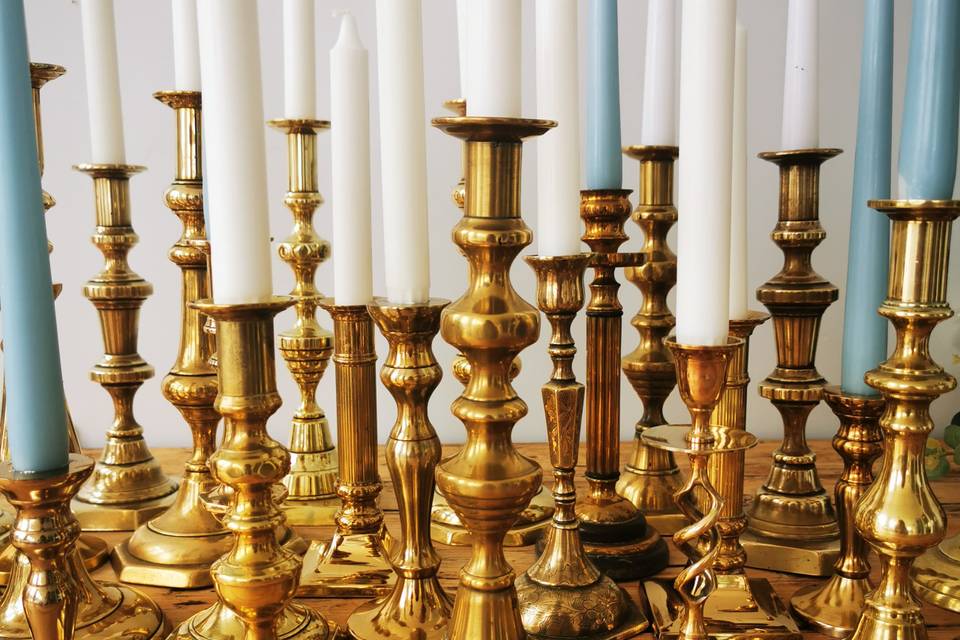 Vintage Brass Candle Sticks