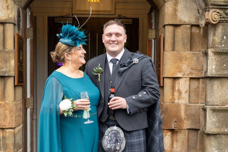 Groom with Family