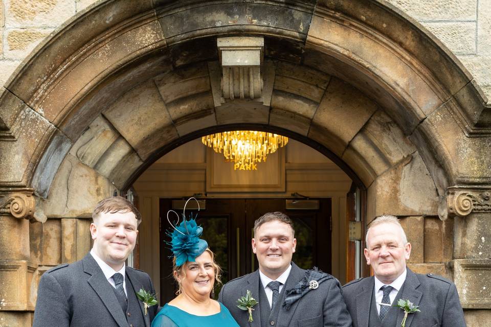 Groom with Family