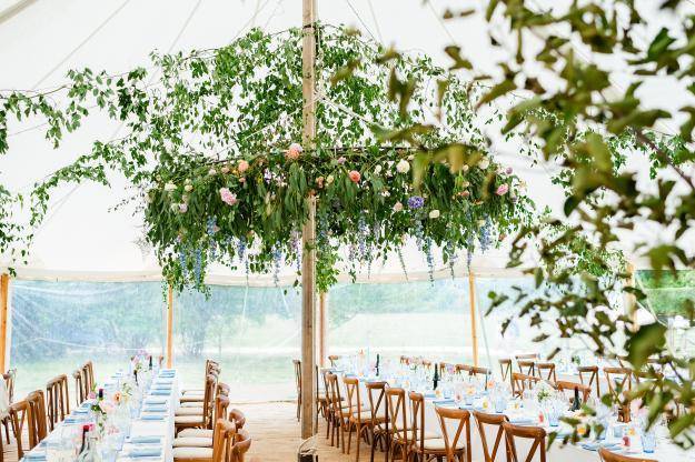 Floral hoop install