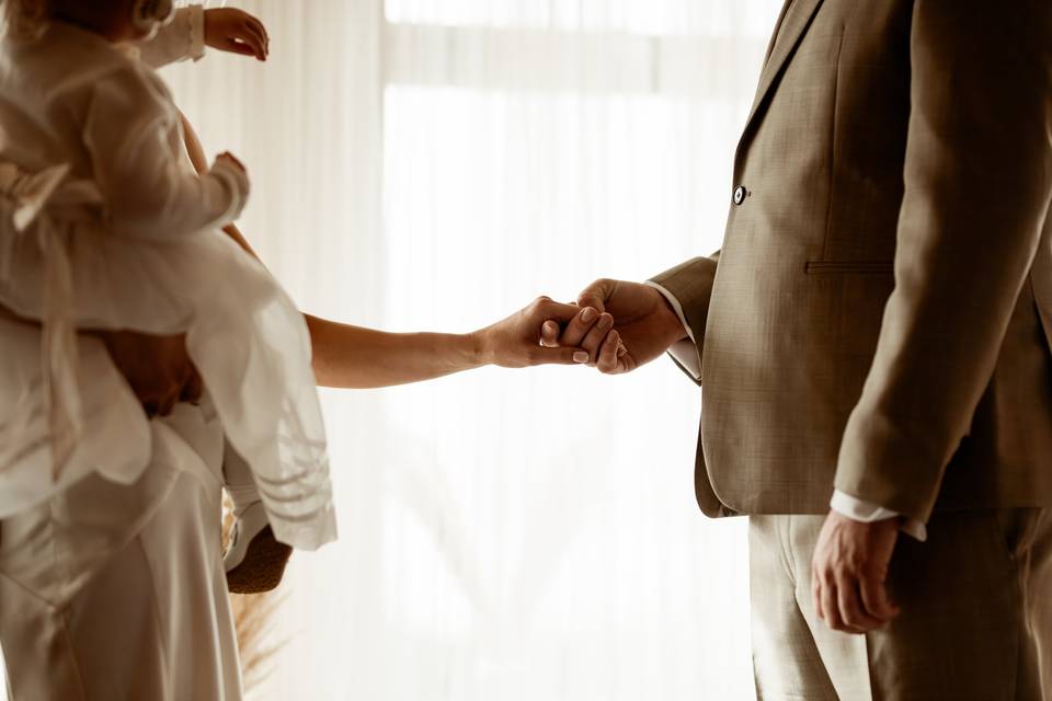 Holding hands