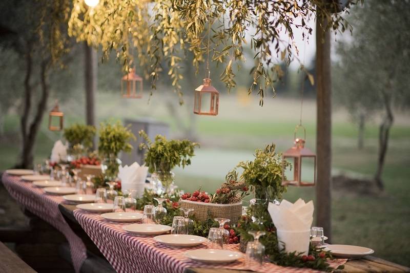 Dinner under the lanterns