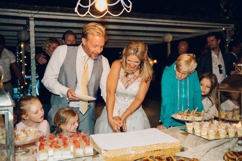 Cutting the cake