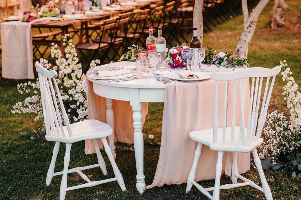 Table in the olive grove