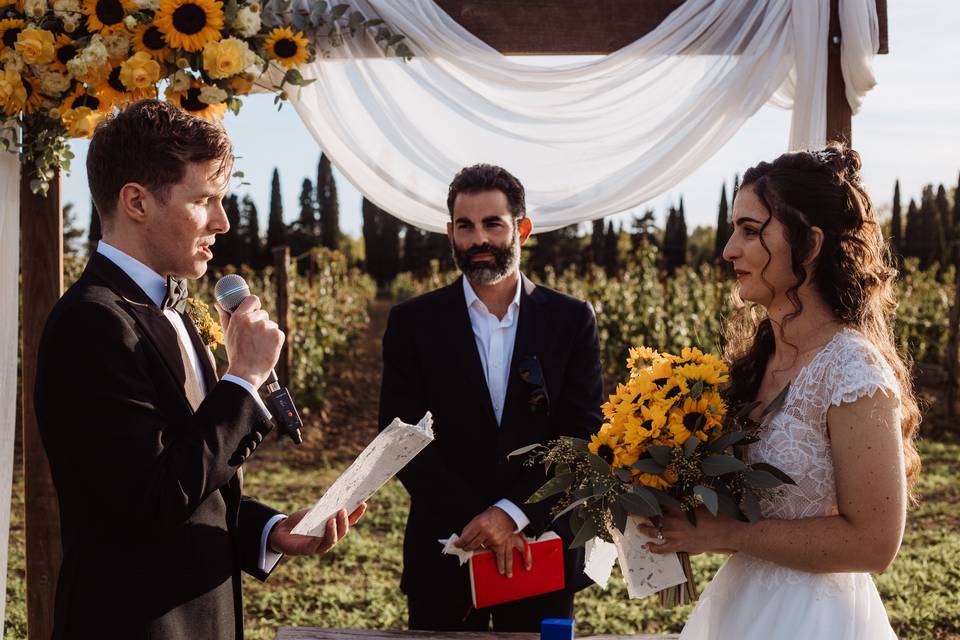 Ceremony in the vineyard