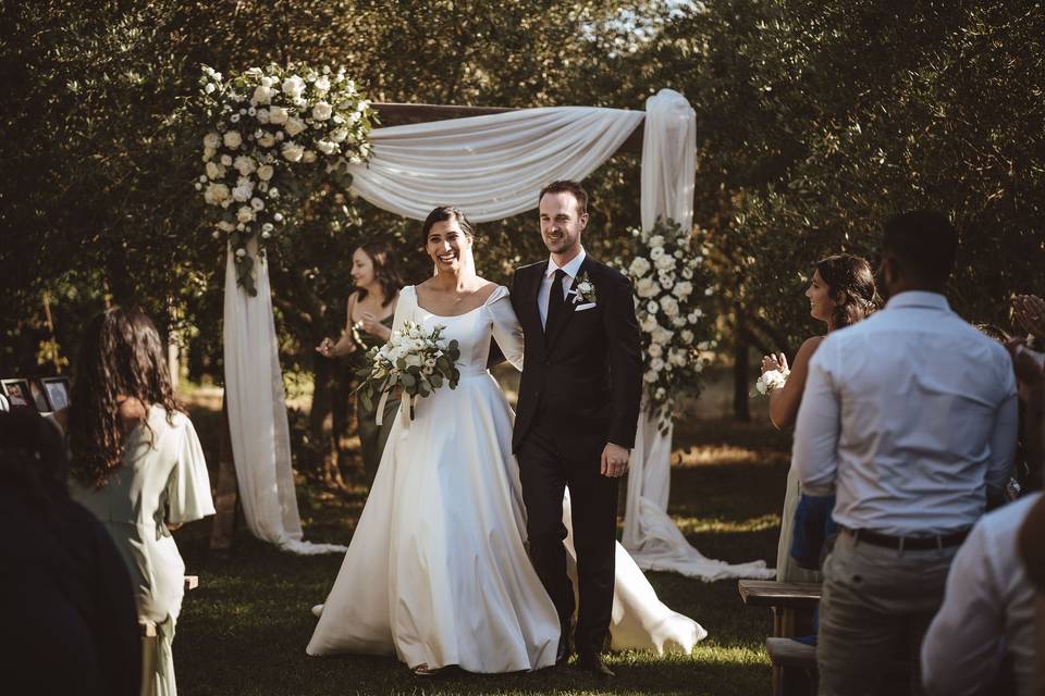 ceremony in the olive grove