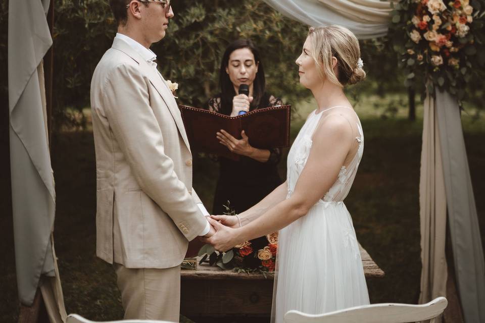 ceremony in the olive grove