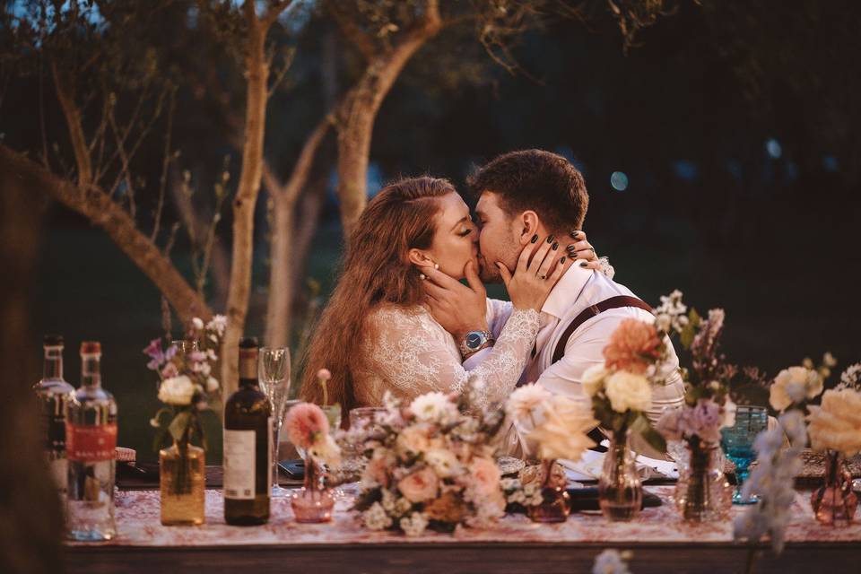 Groom and bride