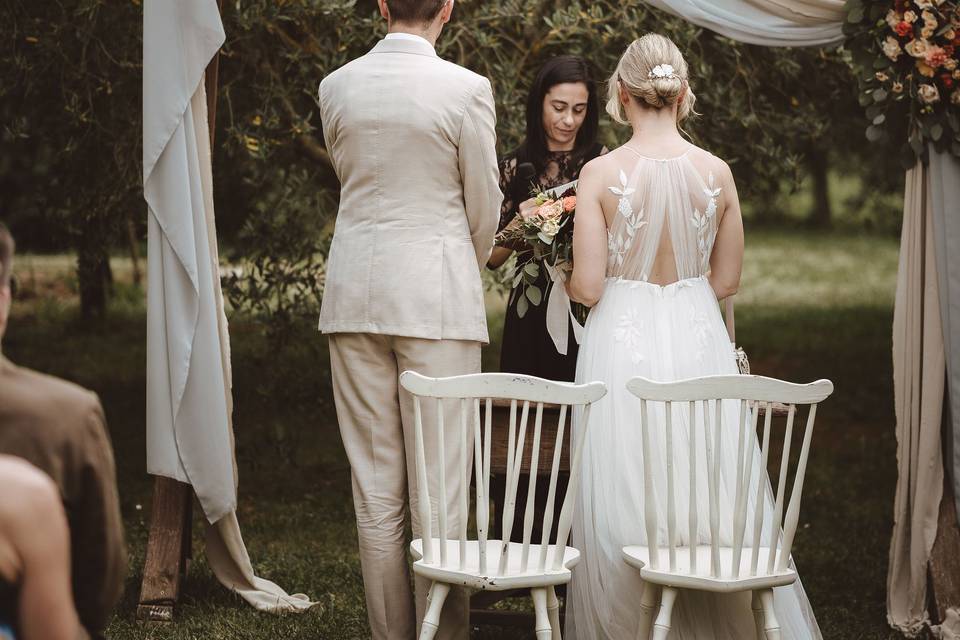 ceremony in the olive grove