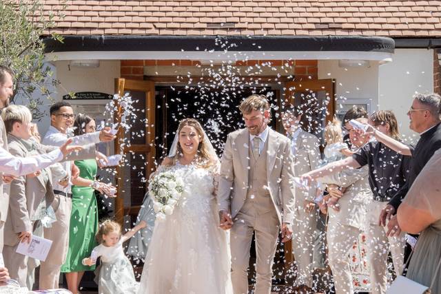 Wedding confetti photo