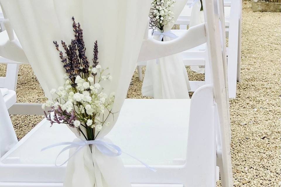 Aisle end chair backs