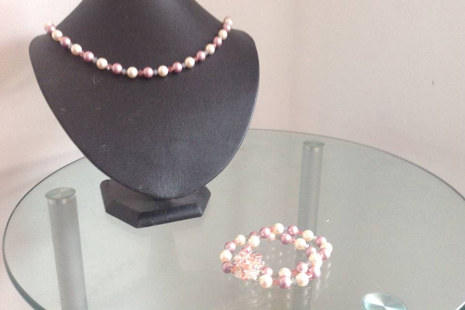 Swarovski pearl set