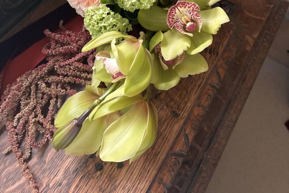 Orchids & Dahlia Bridal Flower