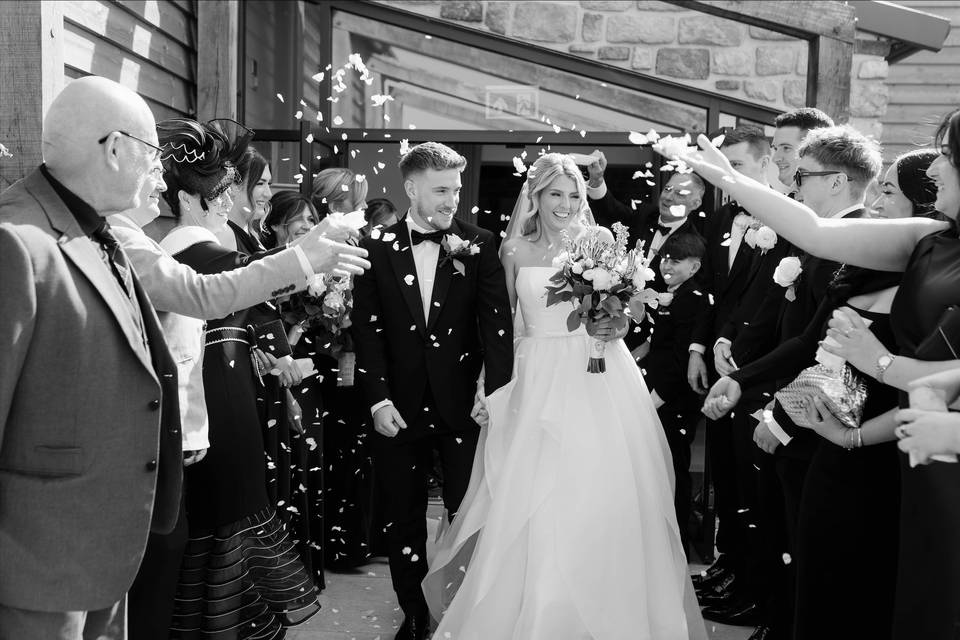 Confetti under the Arbour