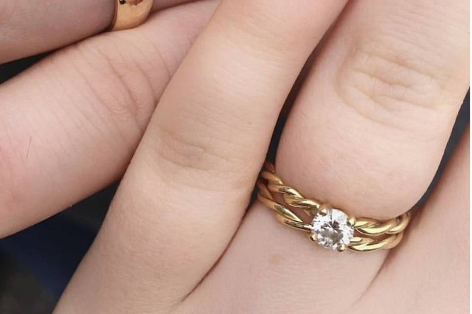 Gold and Diamond Wedding Rings