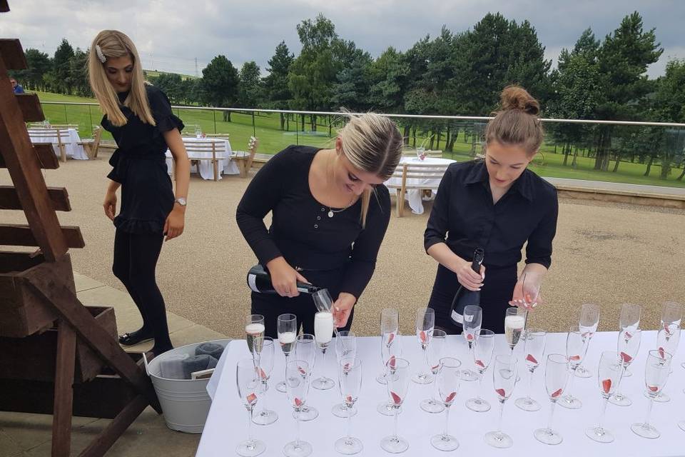 Arrival Drinks on the Terrace