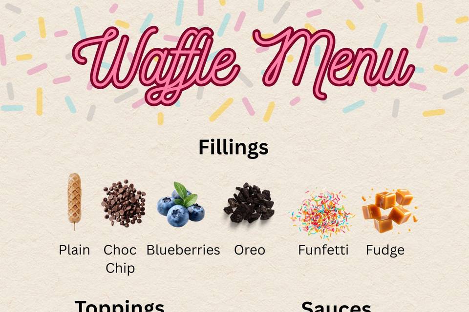 Waffles Menu