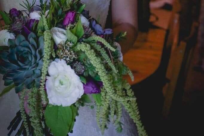 Amaranthus bridal bouquet