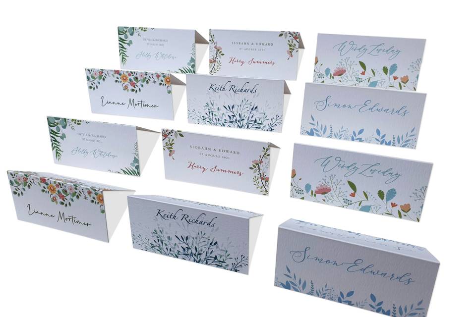 Place Cards - Floral Design