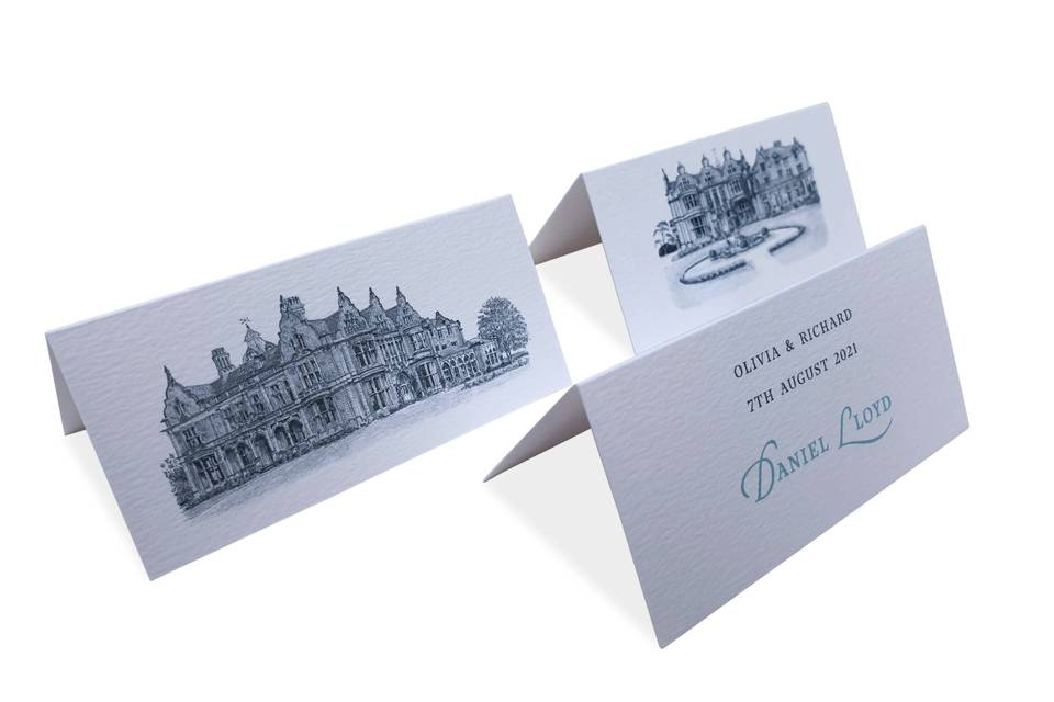 Place Cards - Clevedon Hall