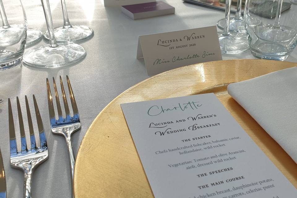 Menu and Place Card