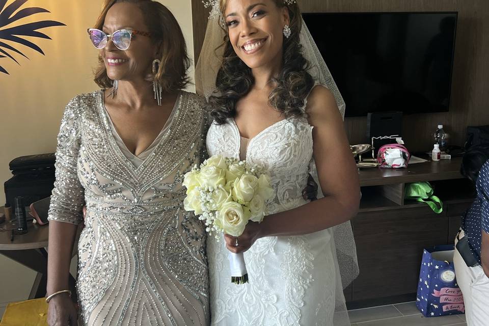 Bride and mother