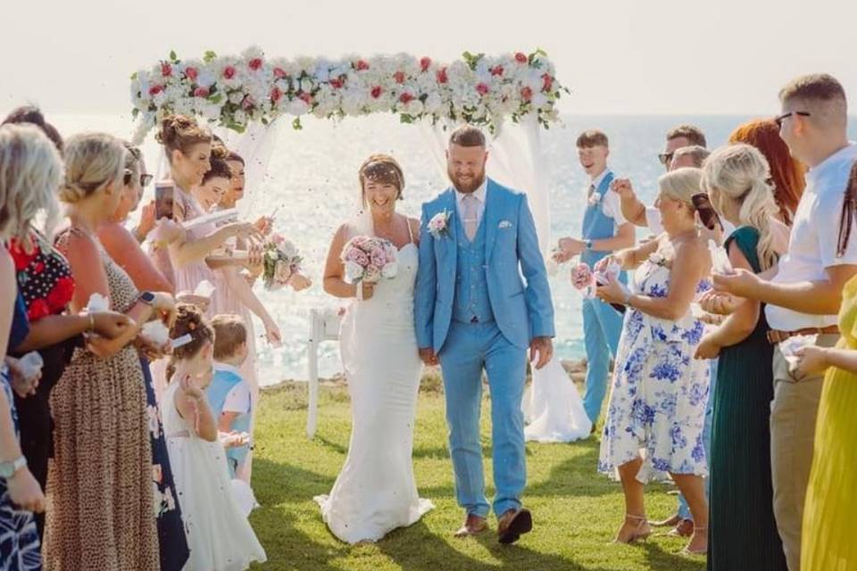 Sea front wedding in Paphos