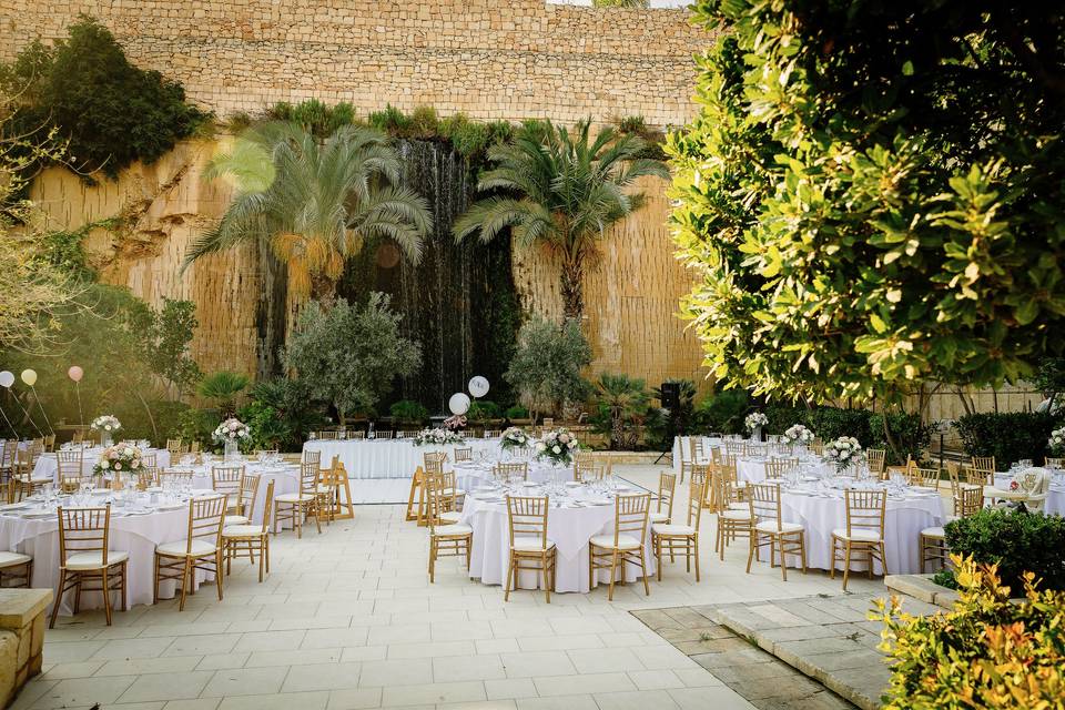 Waterfall gardens in Malta