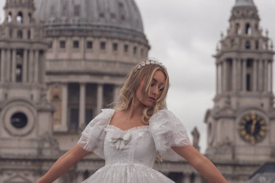 Bow Angel Sequin Dress