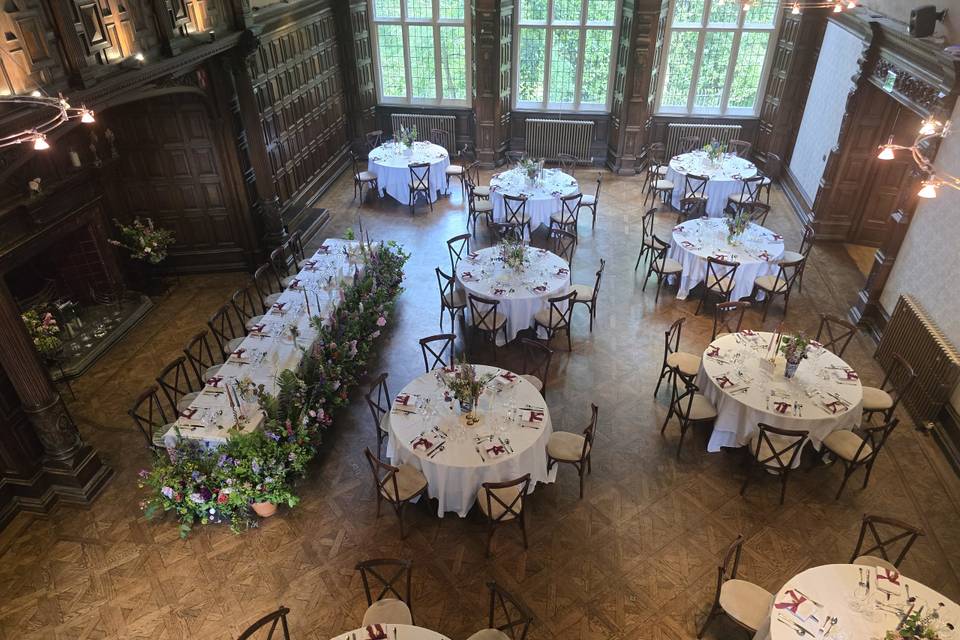 Wedding breakfast flowers