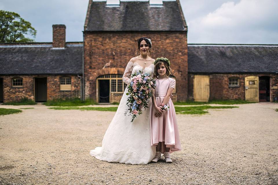 Bride + Flower Girl