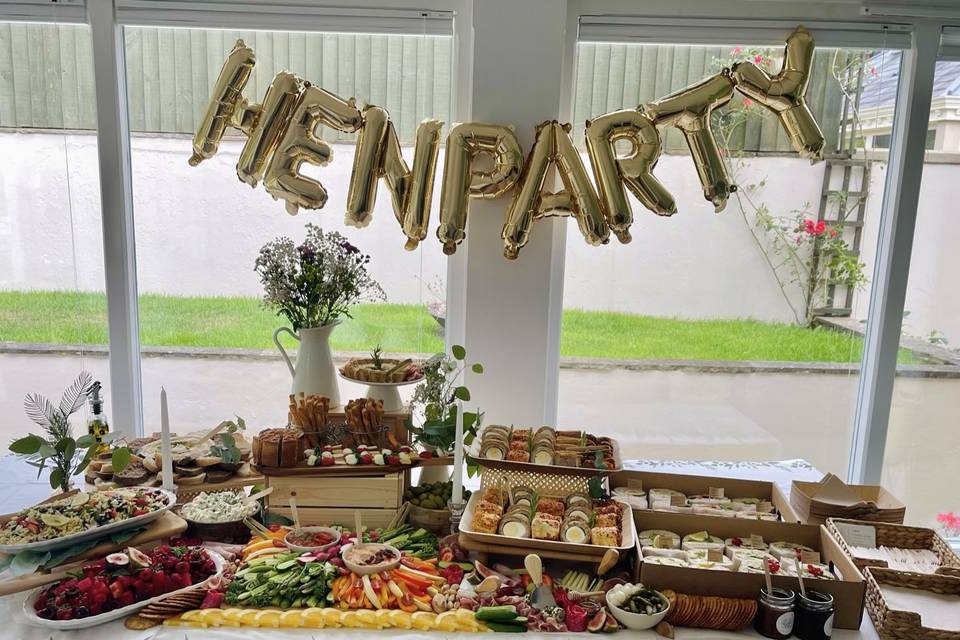 Hen party grazing table