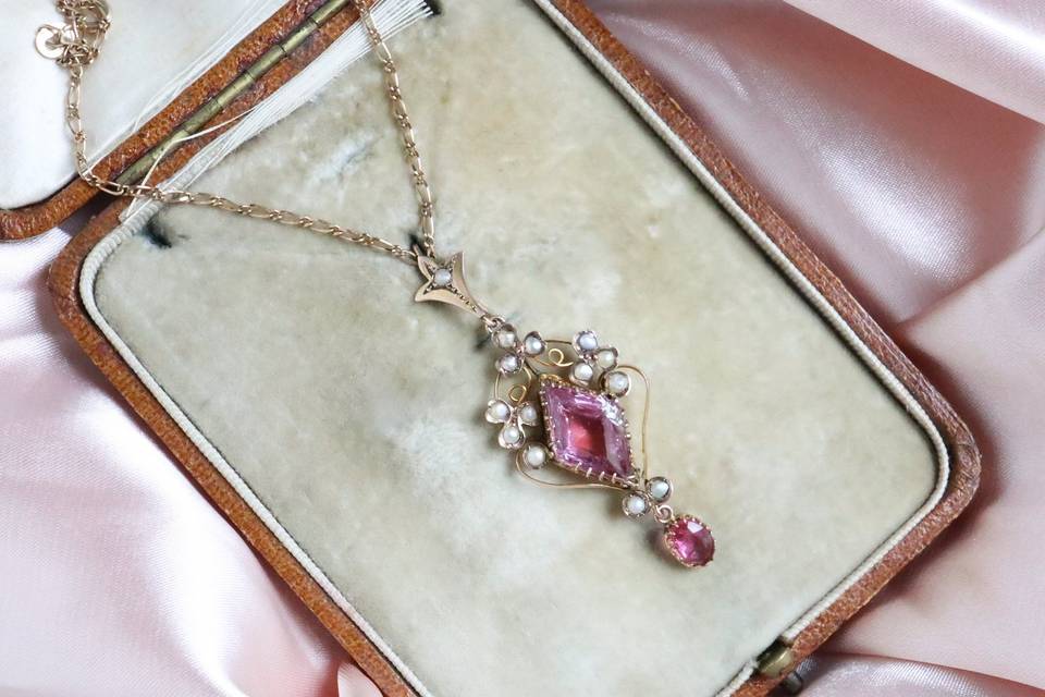 Edwardian pink necklace