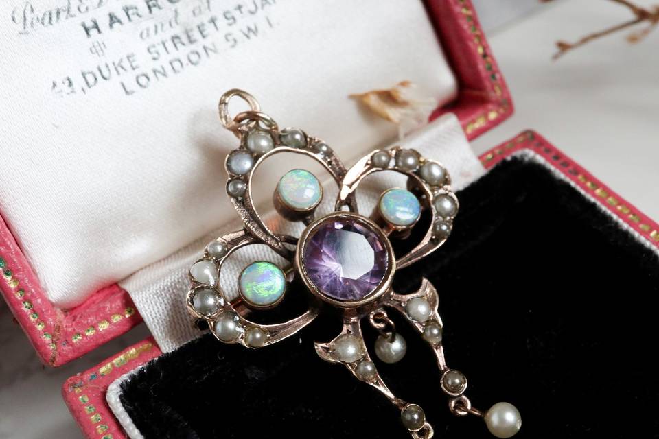 Antique pearl brooch