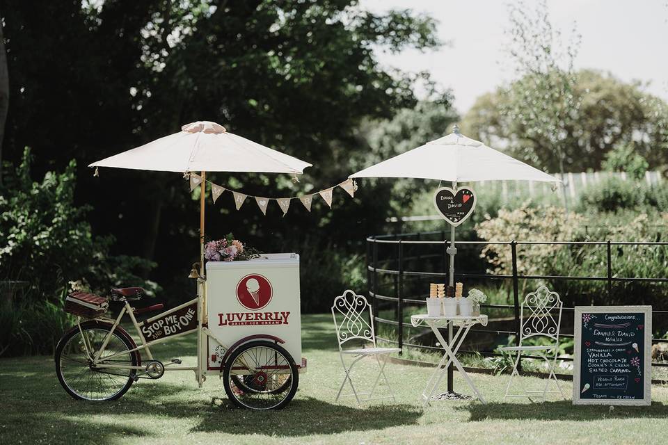 Ice cream on the lawn