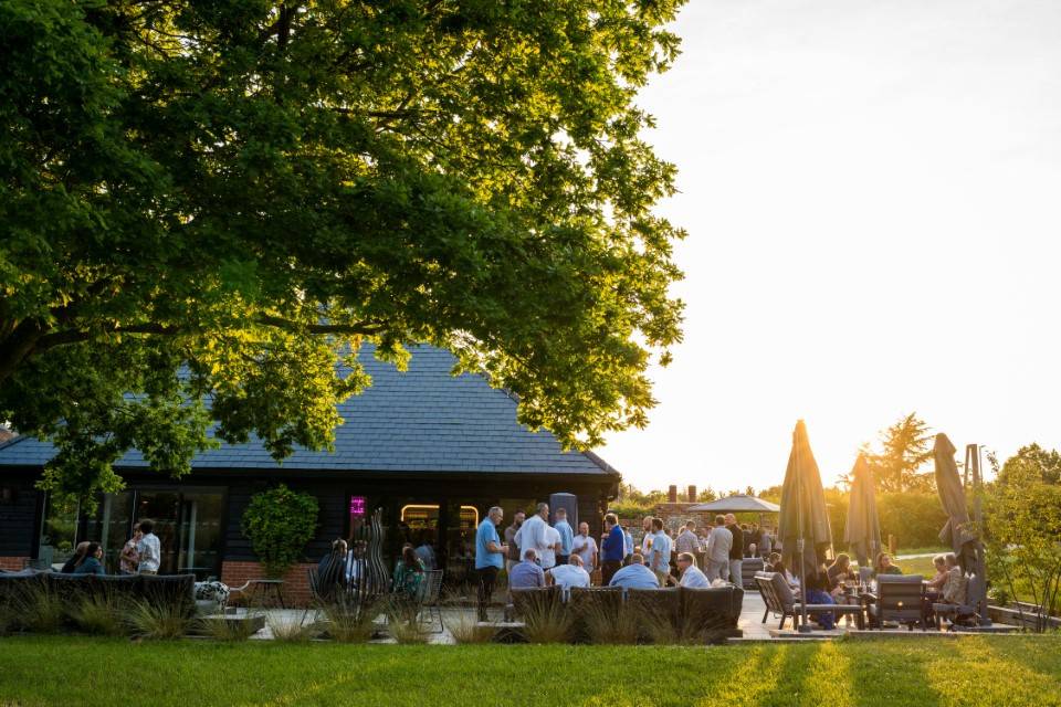 The barn patio