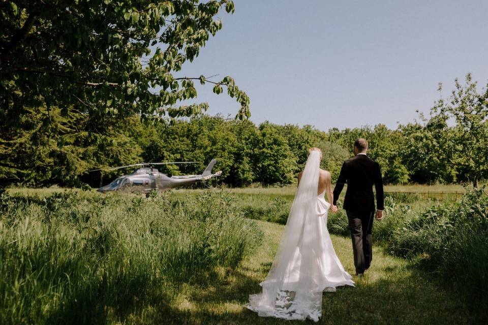 Real Couple with Helicopter