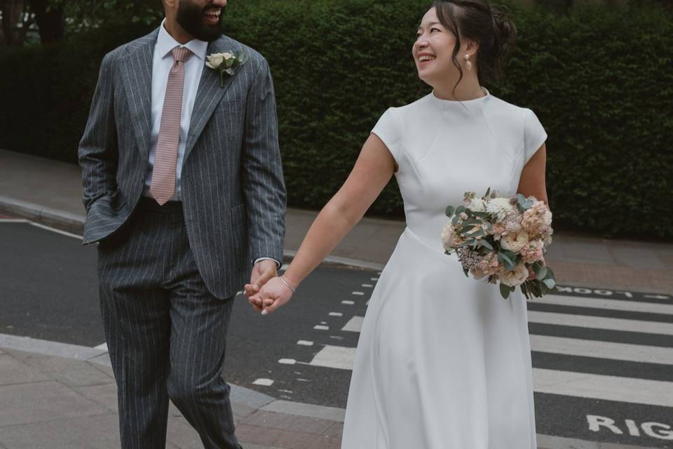 Bride and groom portrait