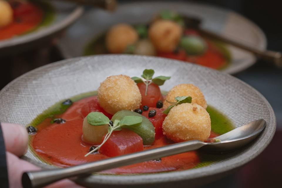 Wedding food at The Greenhouse