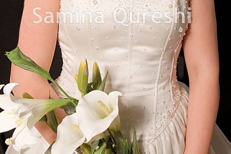 Bride in White with All hair up