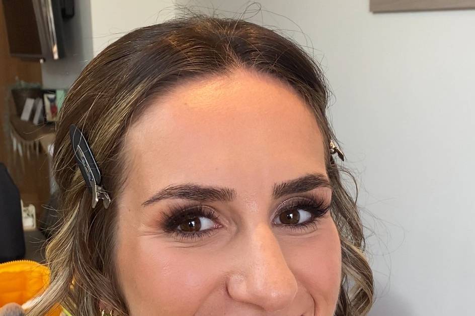 Smokey full glam bridesmaid