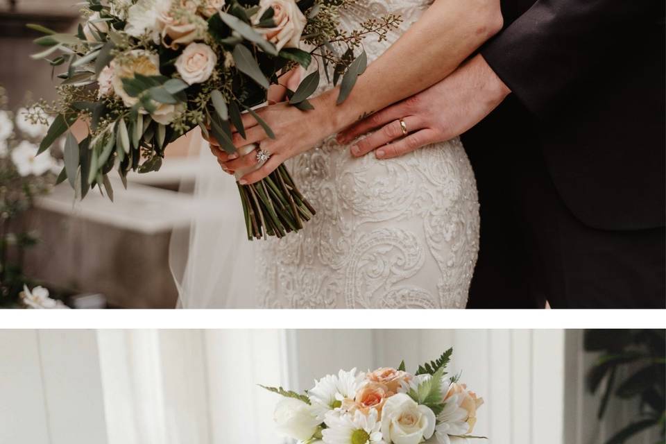 Couple and wedding cake