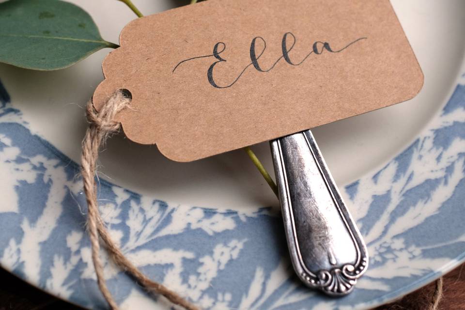 Kraft tag place card