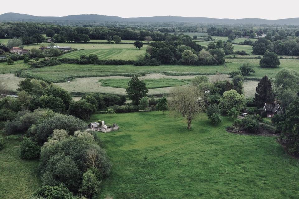 Aerial view of The Paddock