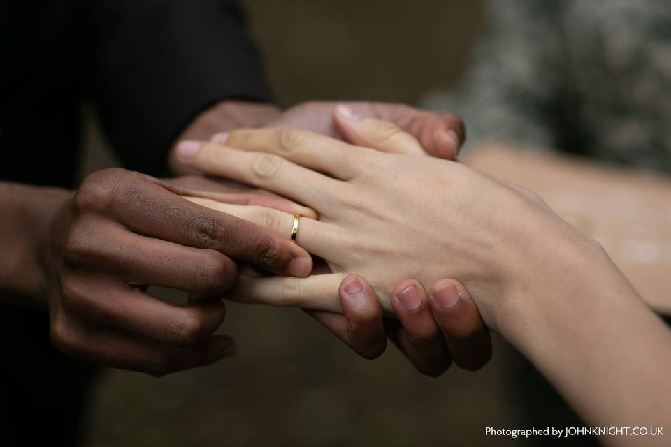 Yellow gold wedding rings