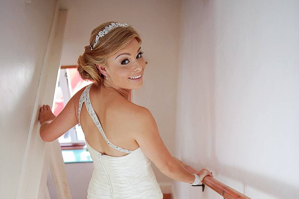 Smiling bride - Paul Burrows Photography