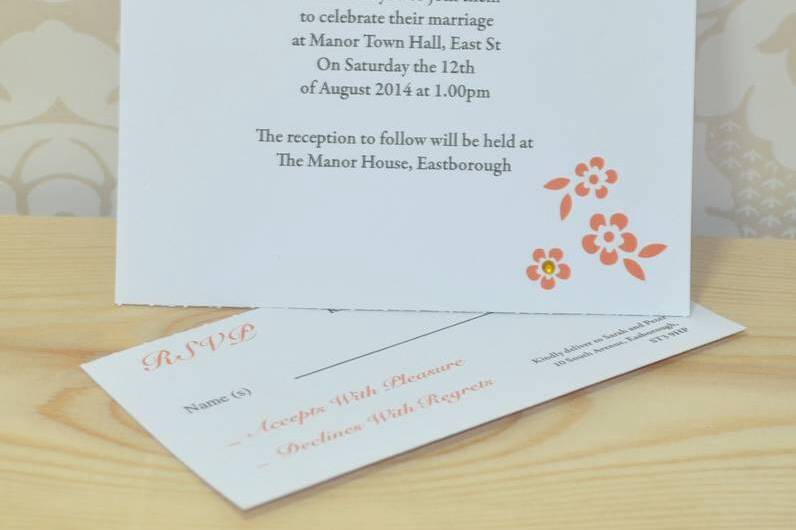 Flower wedding rsvp